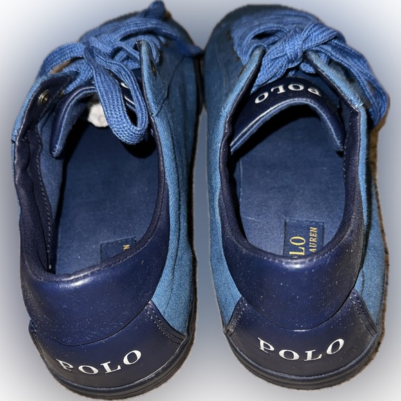 Blue POLO Ralph Lauren Canvas Sneakers Sz 15 - Picture 3 of 4